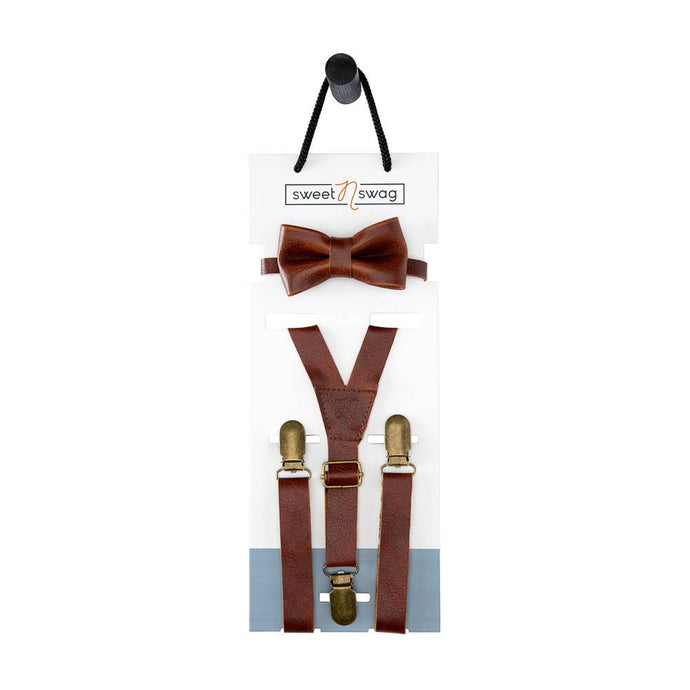 BOW TIE SET - THE PERFECT MATCH - CHESTNUT