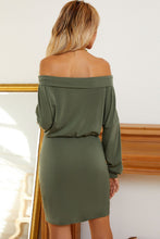Load image into Gallery viewer, Off-Shoulder Long Sleeve Dress
