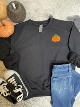 Load image into Gallery viewer, PATCHED Silly Jack-O-lantern Crew Neck Mom and Me
