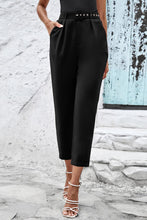 Load image into Gallery viewer, Straight Leg Cropped Pants with Pockets
