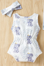 Load image into Gallery viewer, Baby Girl Elephant Print Bodysuit
