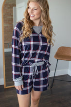 Load image into Gallery viewer, Boxer Lounge Set | Navy Plaid
