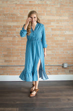Load image into Gallery viewer, Midi Dress | Blue Polka Dot
