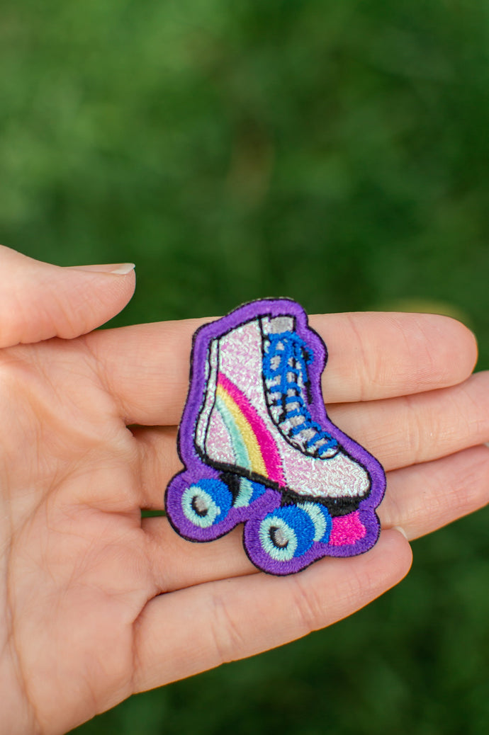 Retro Roller Skate Iron on Patch