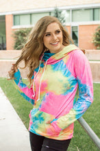 Load image into Gallery viewer, Brighter Days Tie Dye Womens Double Hooded Sweatshirt
