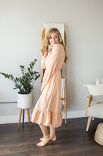 Load image into Gallery viewer, Midi Dress | Peach Polka Dot
