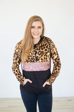 Load image into Gallery viewer, Leopard and Glitz Half Zip
