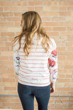 Load image into Gallery viewer, Back view of floral sweatshirt.
