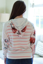 Load image into Gallery viewer, Back view of model wearing floral sweatshirt
