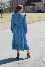 Load image into Gallery viewer, Midi Dress | Blue Polka Dot
