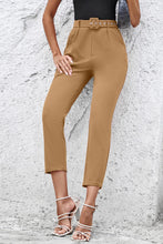 Load image into Gallery viewer, Straight Leg Cropped Pants with Pockets
