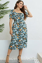 Load image into Gallery viewer, Floral Split Short Sleeve Dress
