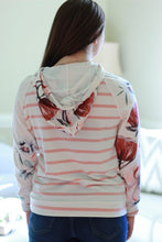 Load image into Gallery viewer, Back view of floral sweatshirt.
