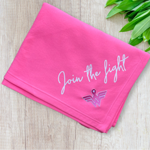 Load image into Gallery viewer, Breast Cancer Awareness Hybrid throw blanket
