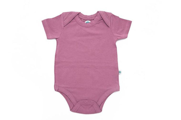 Grow With Me Short Sleeved Onesie - Dusty Lavender