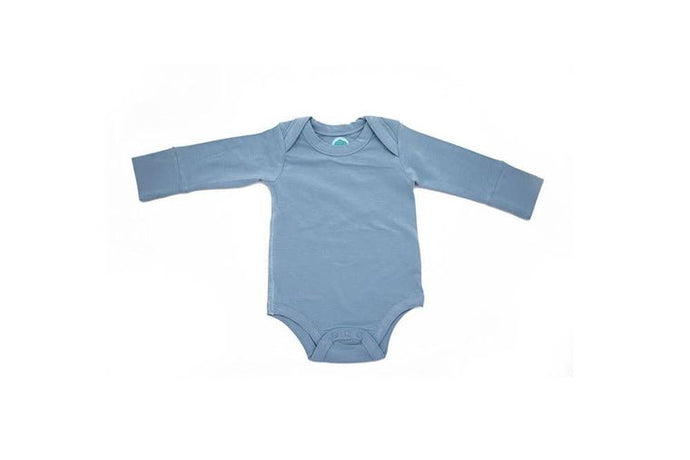 Grow With Me' Long Sleeved Onesie - Misty Blue
