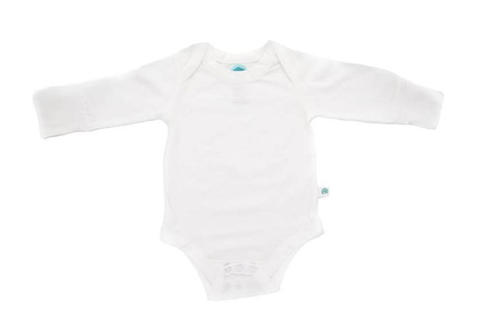 Grow With Me' Long Sleeved Onesie - Cloud White