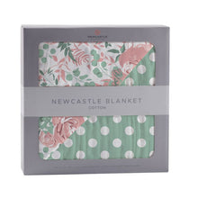 Load image into Gallery viewer, Desert Rose &amp; Jade Polka Dot Newcastle Blanket
