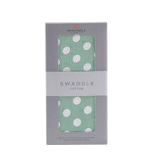 Load image into Gallery viewer, Jade Polka Dot Swaddle
