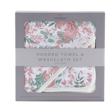 Load image into Gallery viewer, Desert Rose Hooded Towel and Washcloth Set
