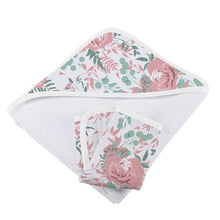 Load image into Gallery viewer, Desert Rose Hooded Towel and Washcloth Set
