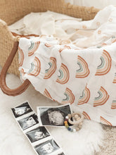 Load image into Gallery viewer, Rainbow Bamboo and Cotton Swaddle Blanket
